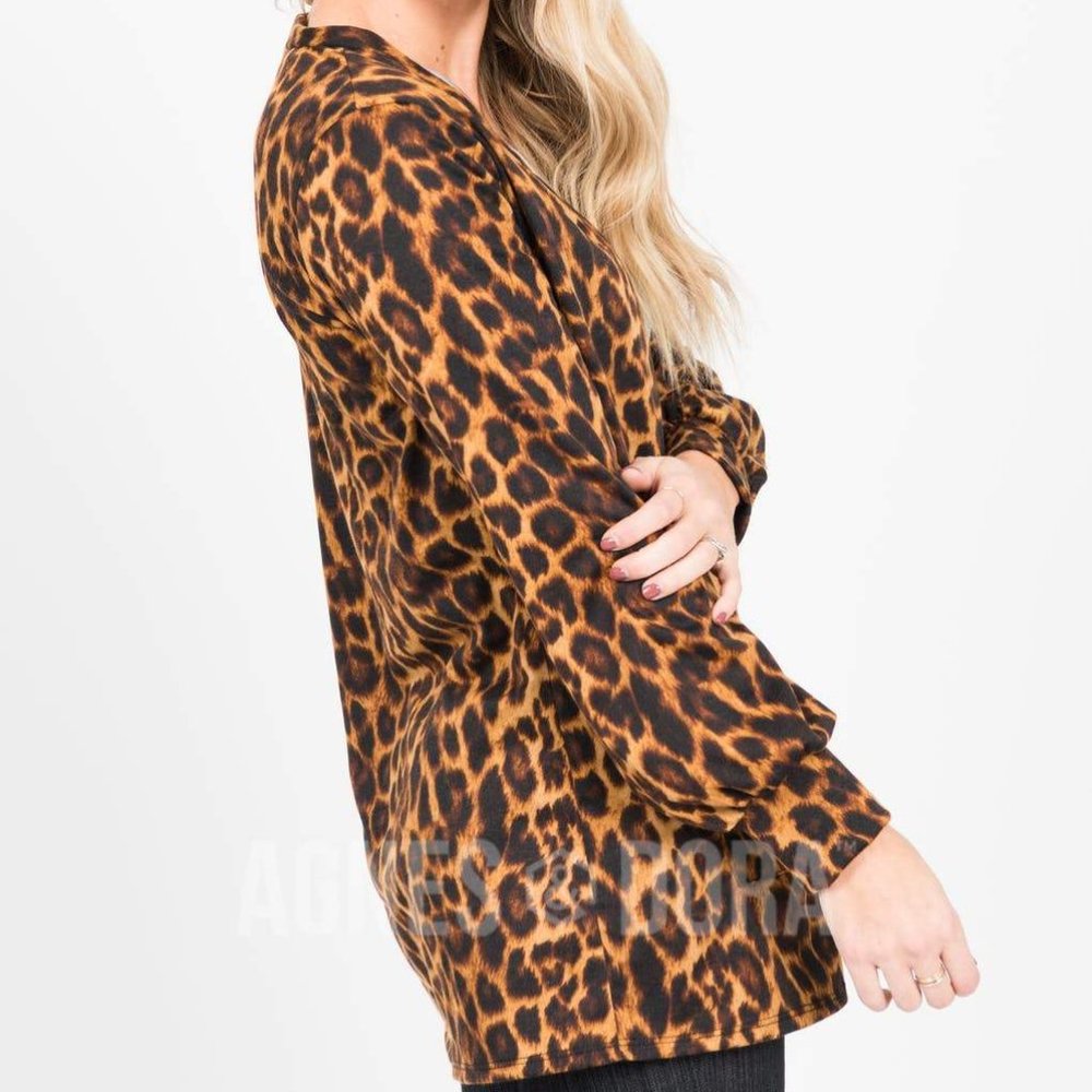 Agnes & Dora™ Blouson Essential Cardigan Camel Ani